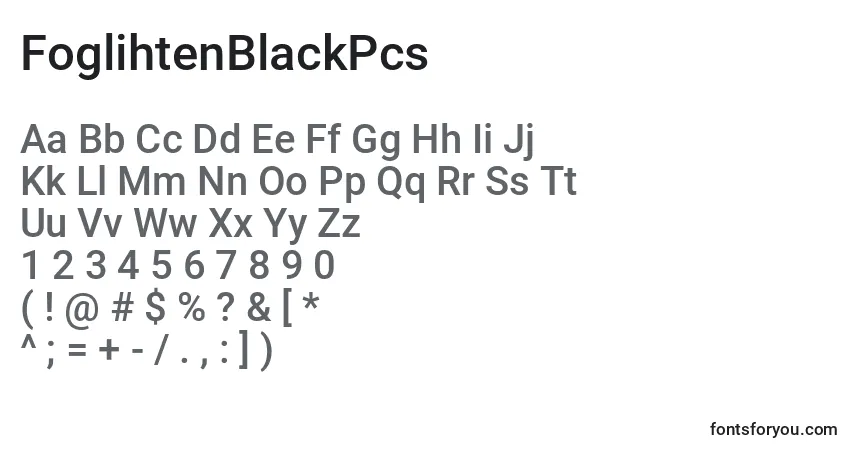 FoglihtenBlackPcs (126923)-fontti – aakkoset, numerot, erikoismerkit