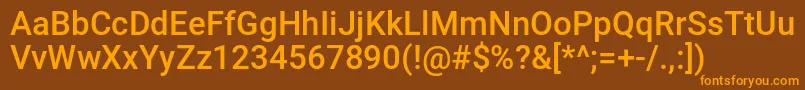 FoglihtenBlackPcs Font – Orange Fonts on Brown Background