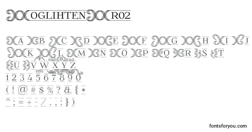 A fonte FoglihtenFr02 (126924) – alfabeto, números, caracteres especiais