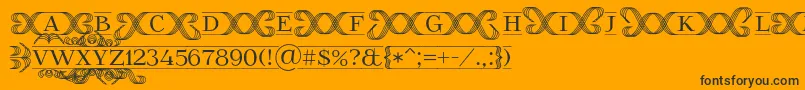 FoglihtenFr02 Font – Black Fonts on Orange Background