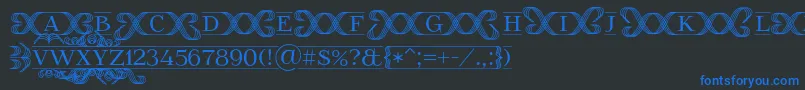 FoglihtenFr02 Font – Blue Fonts on Black Background