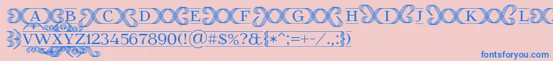 FoglihtenFr02 Font – Blue Fonts on Pink Background