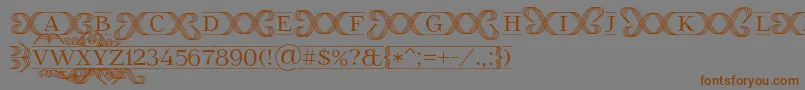 FoglihtenFr02 Font – Brown Fonts on Gray Background