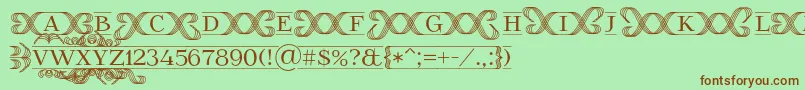 FoglihtenFr02 Font – Brown Fonts on Green Background