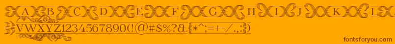 FoglihtenFr02 Font – Brown Fonts on Orange Background