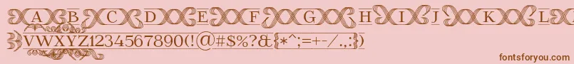 FoglihtenFr02 Font – Brown Fonts on Pink Background