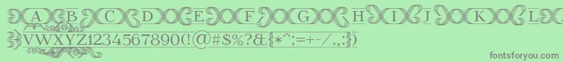 FoglihtenFr02 Font – Gray Fonts on Green Background