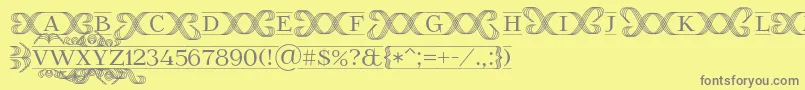 FoglihtenFr02 Font – Gray Fonts on Yellow Background