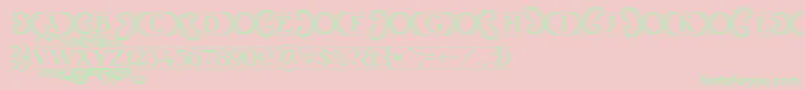 FoglihtenFr02 Font – Green Fonts on Pink Background