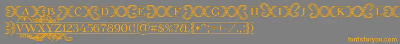 FoglihtenFr02 Font – Orange Fonts on Gray Background