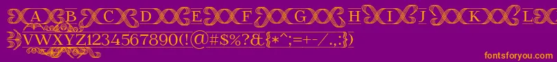 FoglihtenFr02 Font – Orange Fonts on Purple Background