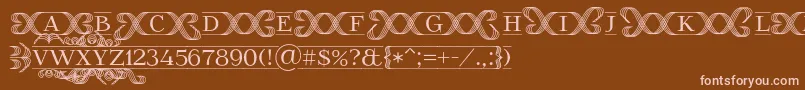 FoglihtenFr02 Font – Pink Fonts on Brown Background