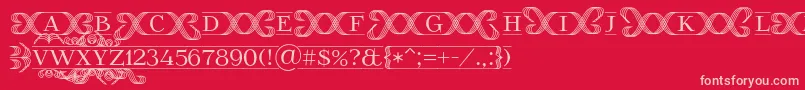 FoglihtenFr02 Font – Pink Fonts on Red Background