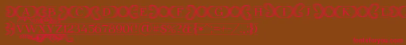 FoglihtenFr02 Font – Red Fonts on Brown Background