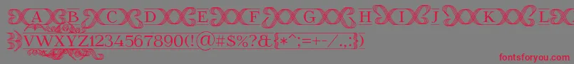 FoglihtenFr02 Font – Red Fonts on Gray Background