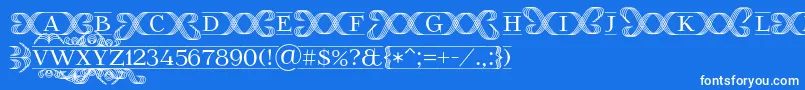 FoglihtenFr02 Font – White Fonts on Blue Background