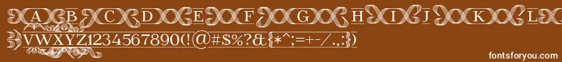 FoglihtenFr02 Font – White Fonts on Brown Background