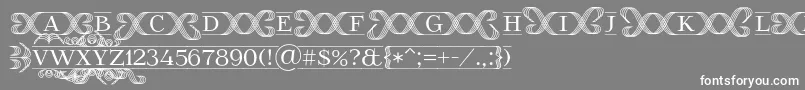 フォントFoglihtenFr02 – 灰色の背景に白い文字