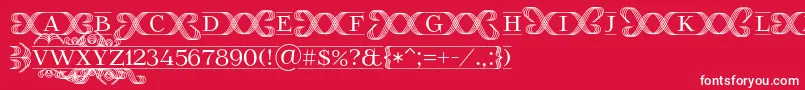 FoglihtenFr02 Font – White Fonts on Red Background