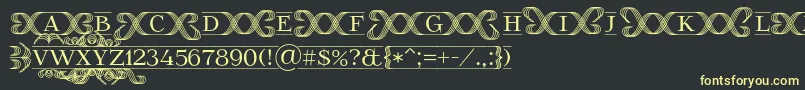 FoglihtenFr02 Font – Yellow Fonts on Black Background