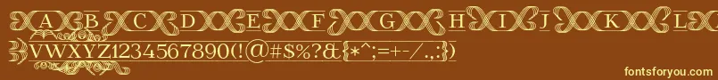 FoglihtenFr02 Font – Yellow Fonts on Brown Background