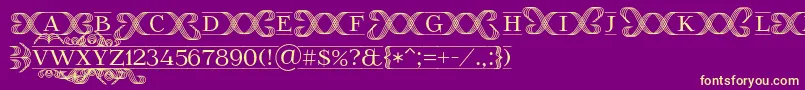 FoglihtenFr02 Font – Yellow Fonts on Purple Background