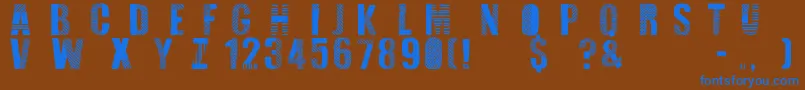 Folk Festival Font – Blue Fonts on Brown Background