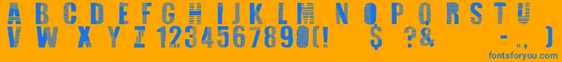 Folk Festival Font – Blue Fonts on Orange Background