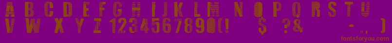 Folk Festival Font – Brown Fonts on Purple Background