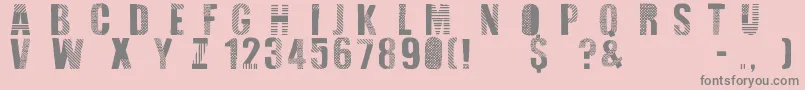 Folk Festival Font – Gray Fonts on Pink Background