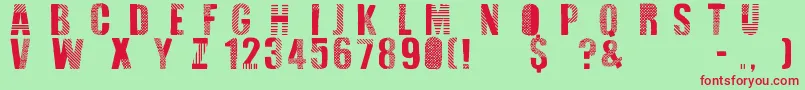 Folk Festival Font – Red Fonts on Green Background