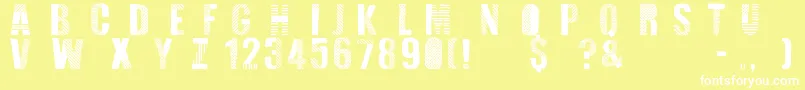 Folk Festival Font – White Fonts on Yellow Background