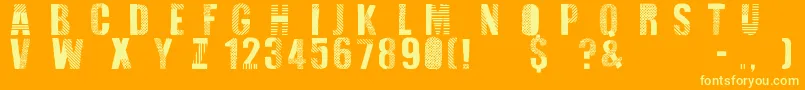 Folk Festival Font – Yellow Fonts on Orange Background