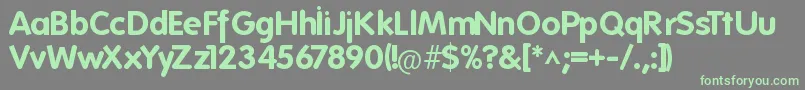 Folks Bold Font – Green Fonts on Gray Background