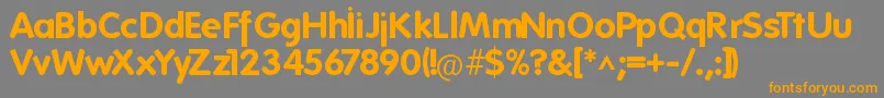 Folks Bold Font – Orange Fonts on Gray Background
