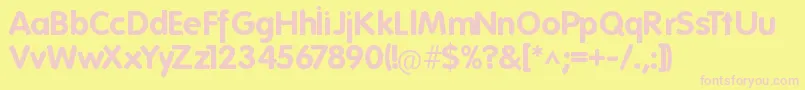 Folks Bold Font – Pink Fonts on Yellow Background