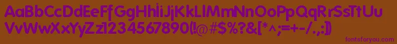 Folks Bold Font – Purple Fonts on Brown Background
