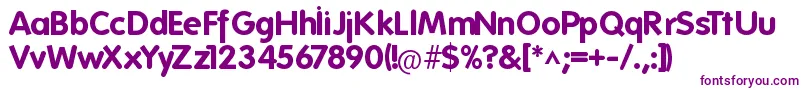 Folks Bold Font – Purple Fonts on White Background