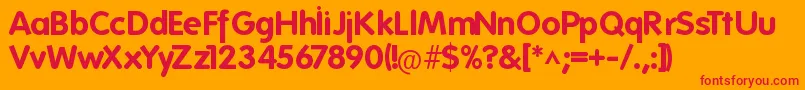 Folks Bold Font – Red Fonts on Orange Background