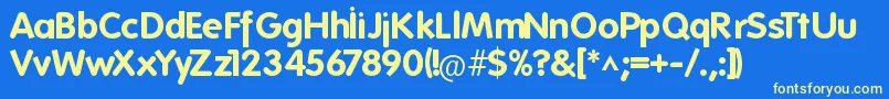 Folks Bold Font – Yellow Fonts on Blue Background