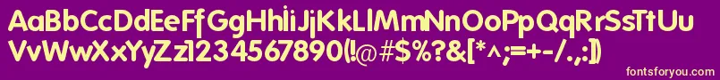 Folks Bold Font – Yellow Fonts on Purple Background