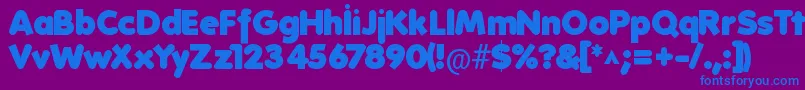 Folks Heavy Font – Blue Fonts on Purple Background