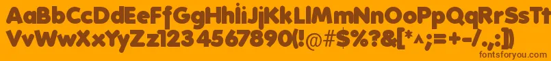 Folks Heavy Font – Brown Fonts on Orange Background