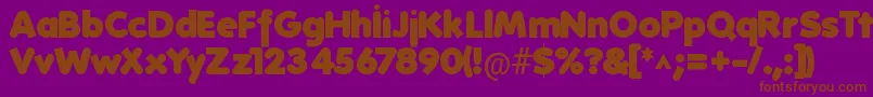 Folks Heavy Font – Brown Fonts on Purple Background