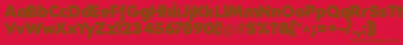 Folks Heavy-fontti – ruskeat fontit punaisella taustalla