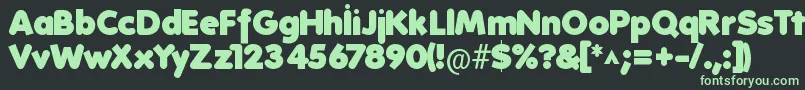 Folks Heavy Font – Green Fonts on Black Background