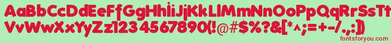Folks Heavy Font – Red Fonts on Green Background