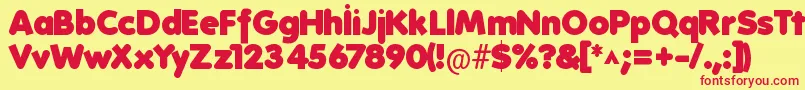 Folks Heavy Font – Red Fonts on Yellow Background