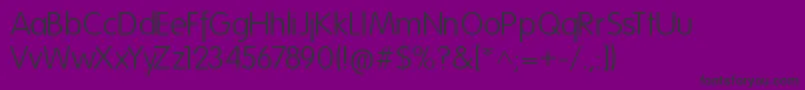 フォントFolks Light – 紫の背景に黒い文字