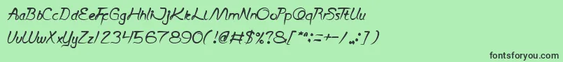 ScriptThing Font – Black Fonts on Green Background